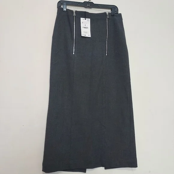 Zara ZW Collection Zippered Pencil Skirt With